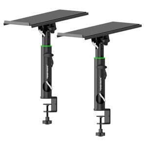 Pair of Studio Monitor Stands Desk Clamp Speaker Stands 0-12°Tilt Height Adju...